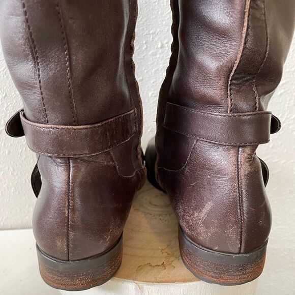 Lauren Ralph Lauren Brown Leather Zip Up Boots Size 8.5B - Picture 7 of 10